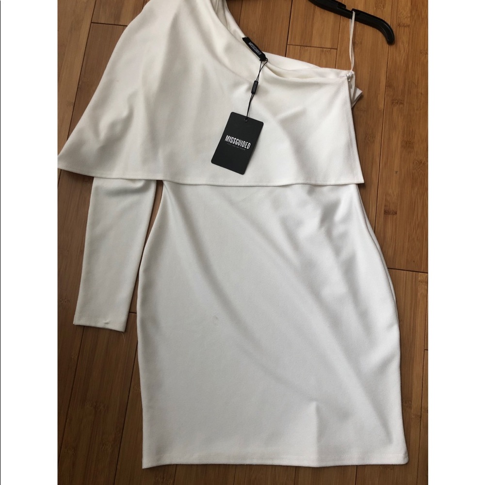 Misguided white mini dress